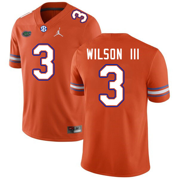 Men #3 Eugene Wilson III Florida Gators College Football Jerseys Stitched-Orange